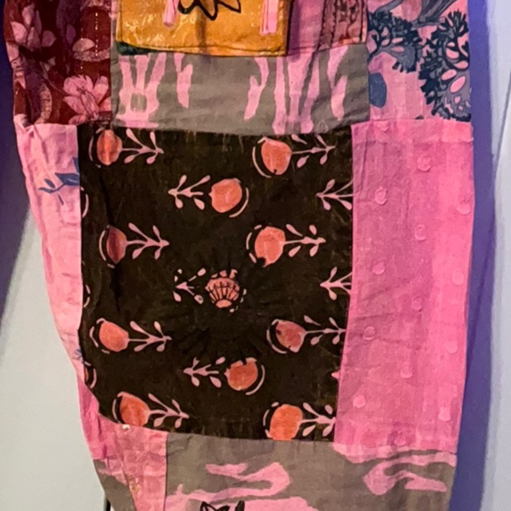 Janice Kantha Perfect Patchwork Harem Jogger Style Pants ~ OSFM ~ NWOT - Picture 15 of 16